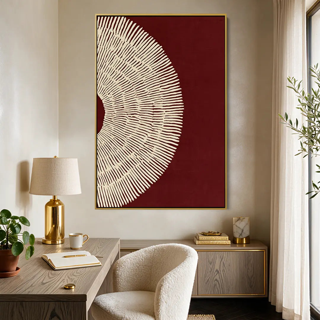 Burgundy Fan #UA-2282