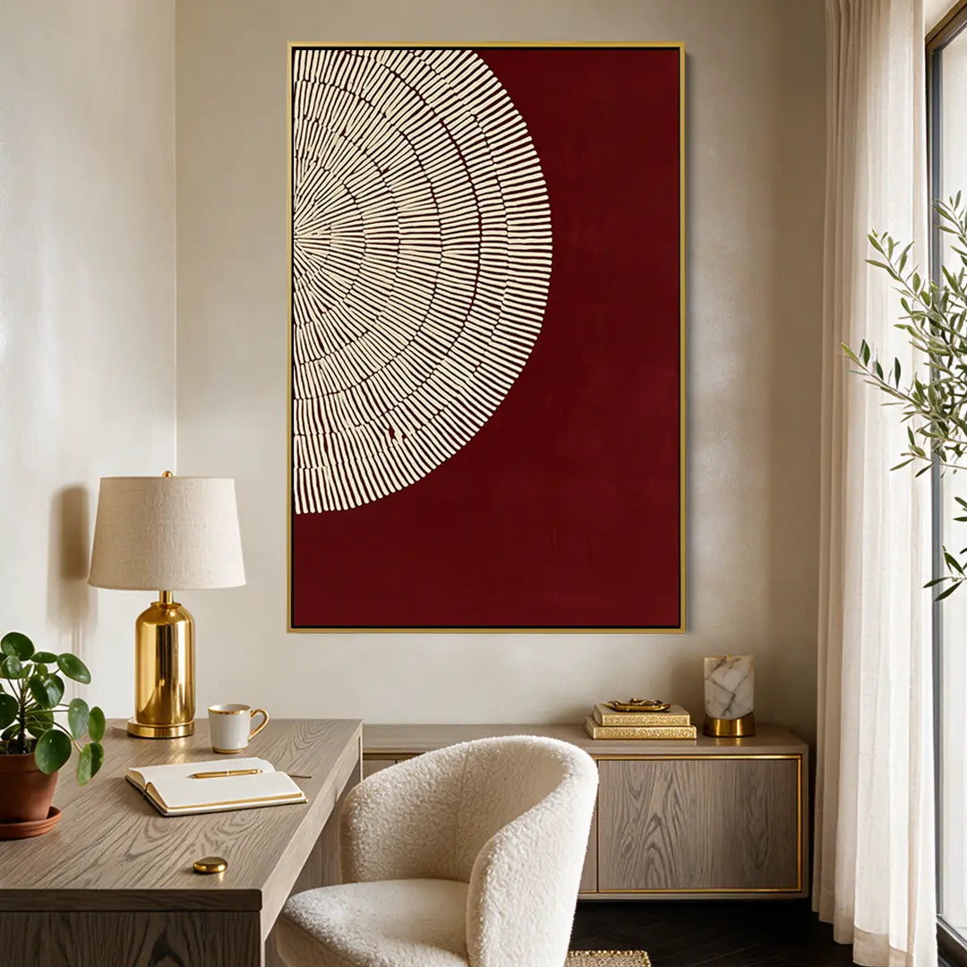 Burgundy Fan #UA-2284