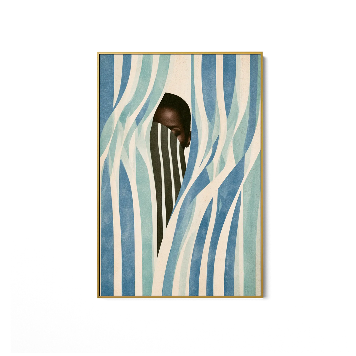 Blue Curtain Glance #UA-2422
