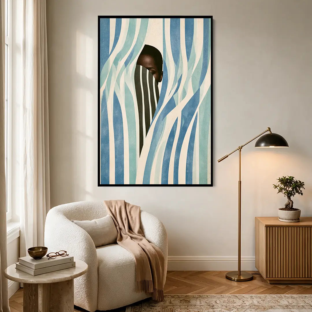 Blue Curtain Glance #UA-2422