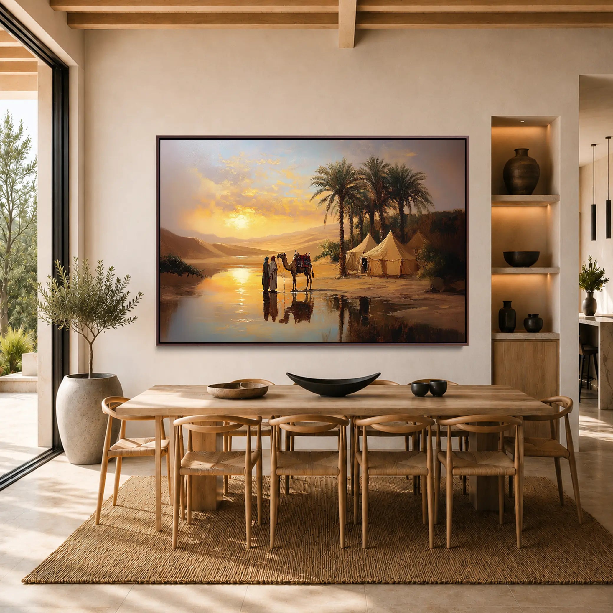 Oasis Reflections at Dawn #UA-H-1644