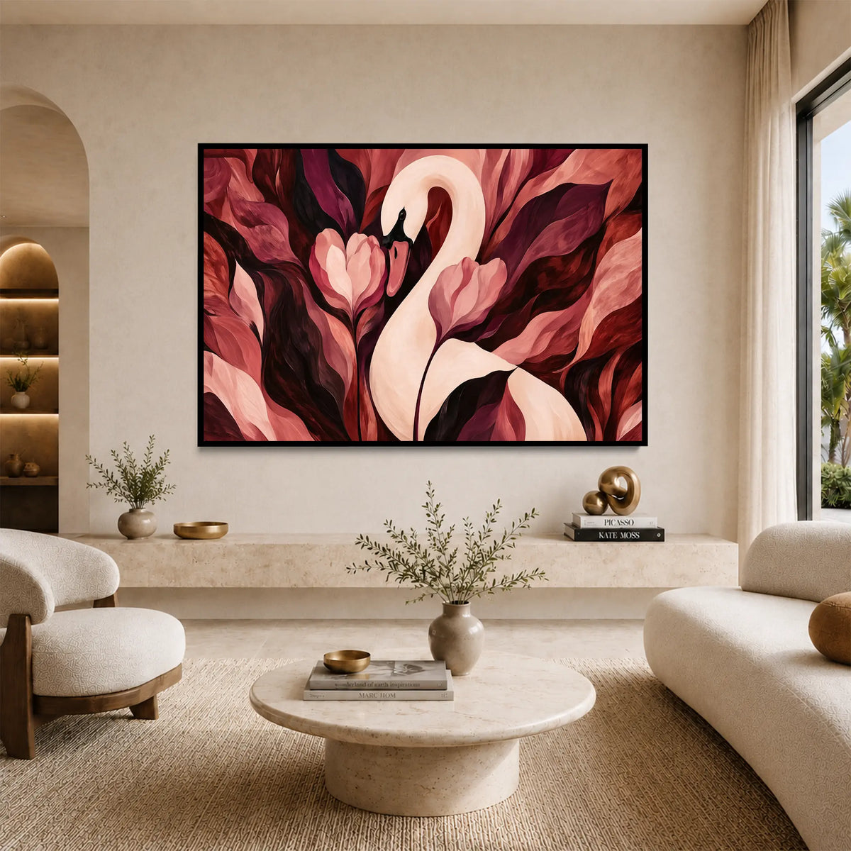 Swan and Tulips #UA-H-2465