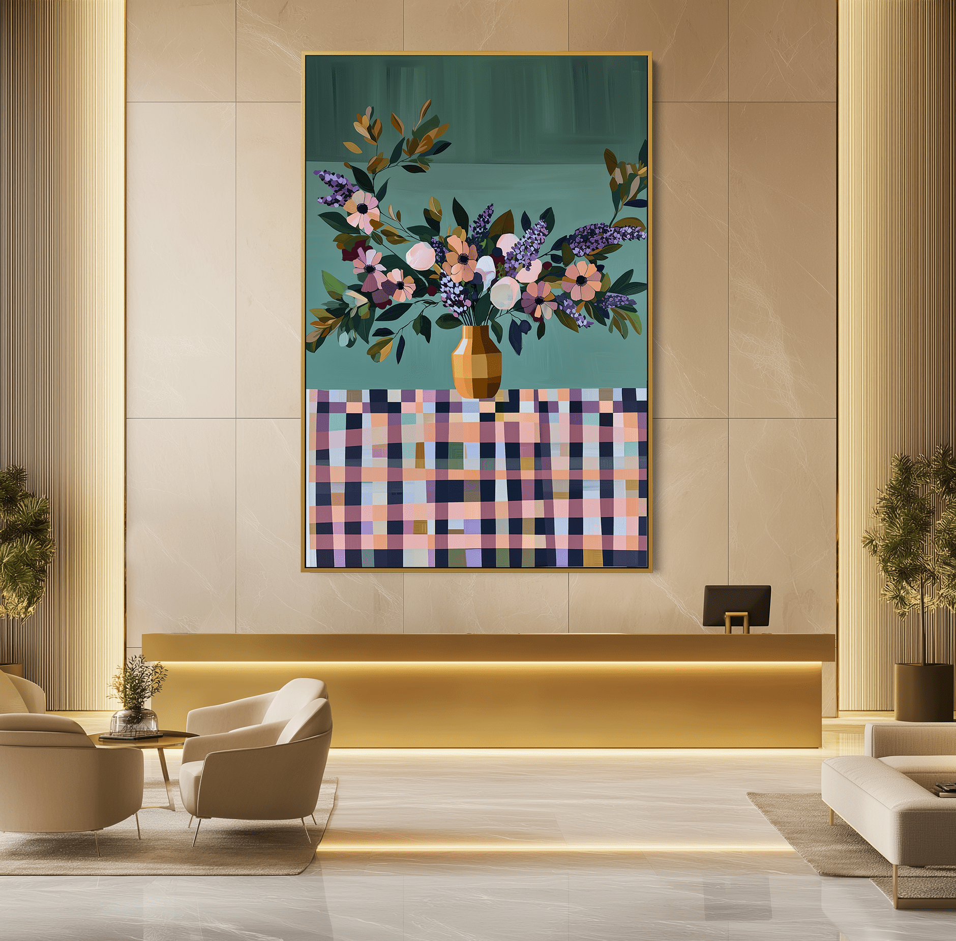 Bloom Over Check UA - 954 - Unique Aesthetics