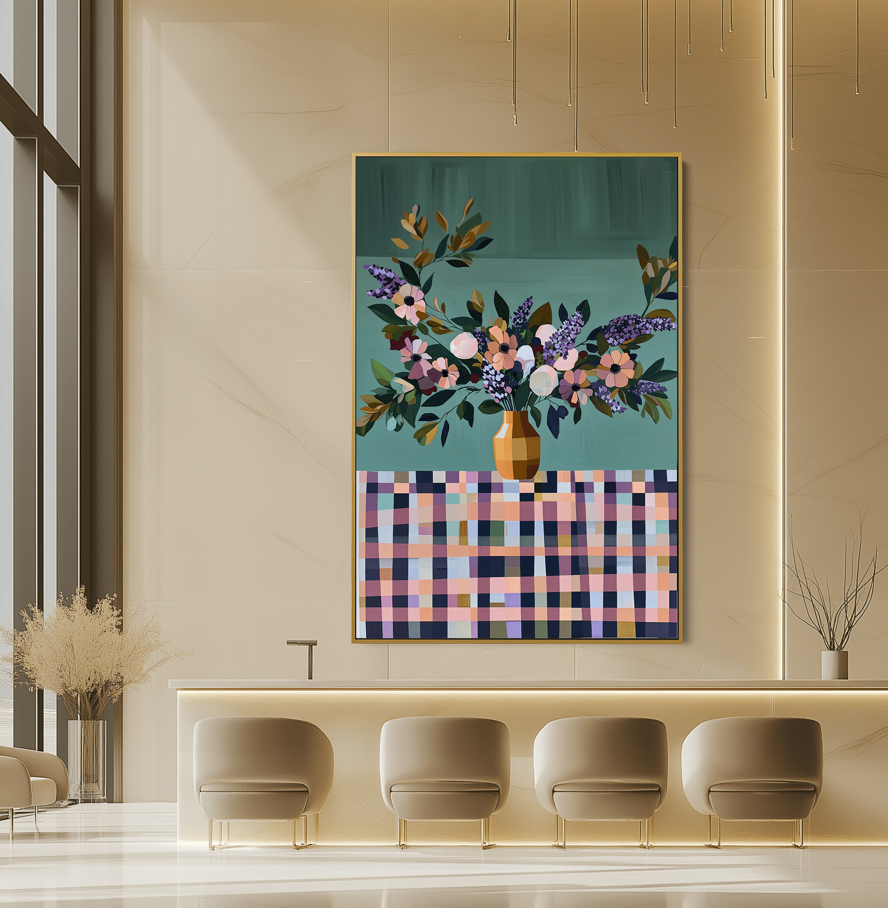 Bloom Over Check UA - 954 - Unique Aesthetics