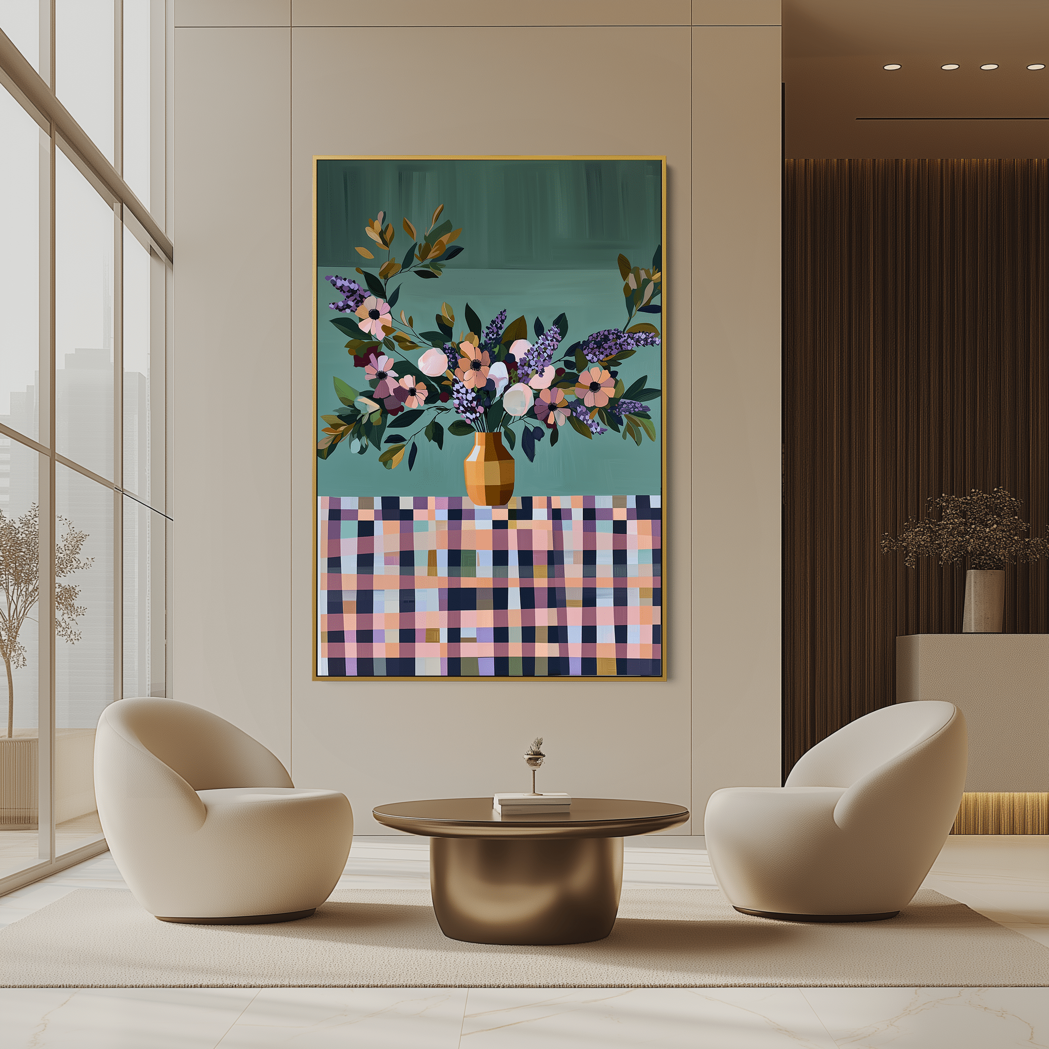 Bloom Over Check UA - 954 - Unique Aesthetics