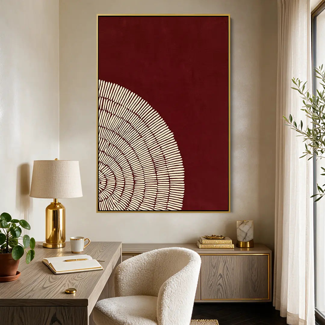 Burgundy Fan #UA-2283