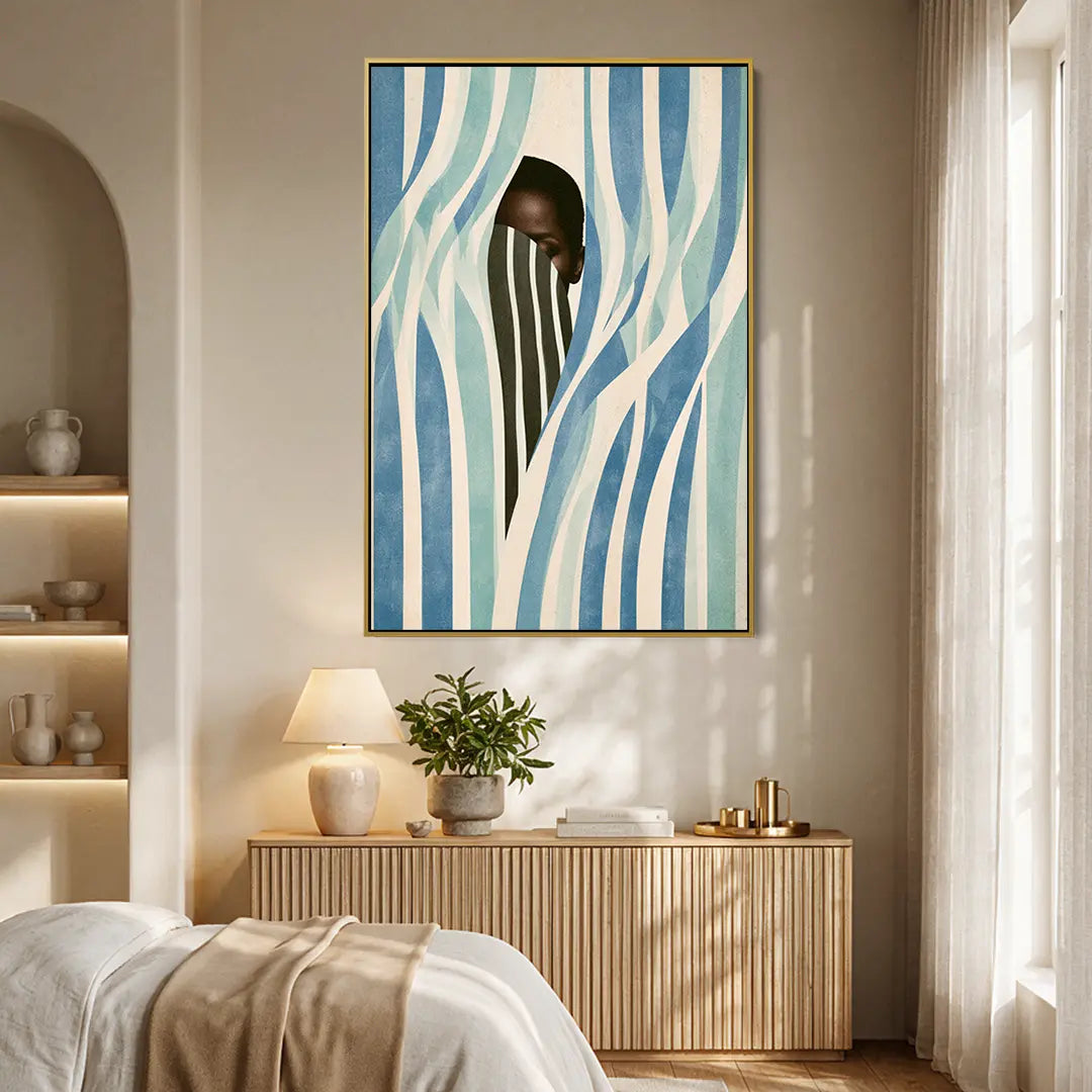 Blue Curtain Glance #UA-2422