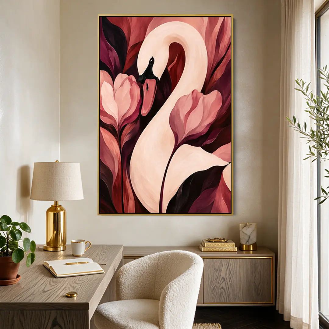 Swan and Tulips #UA-2465