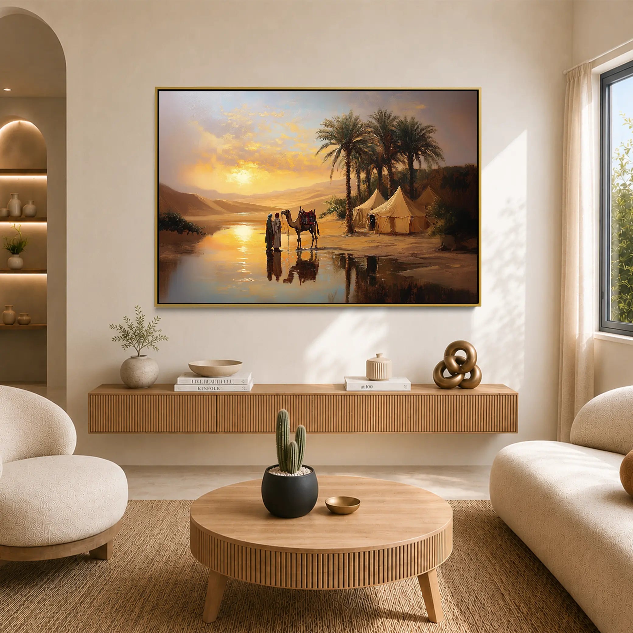 Oasis Reflections at Dawn #UA-H-1644