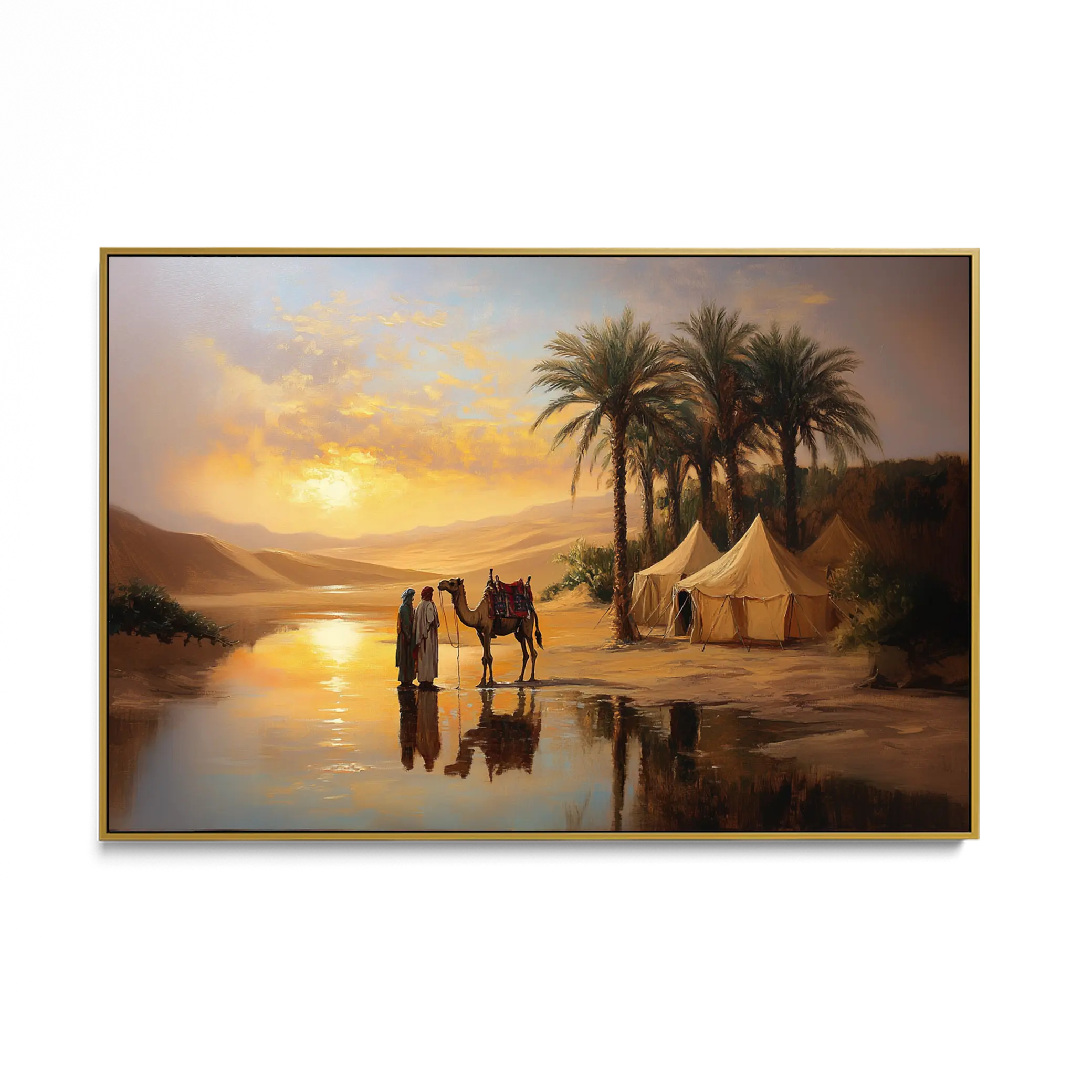 Oasis Reflections at Dawn #UA-H-1644