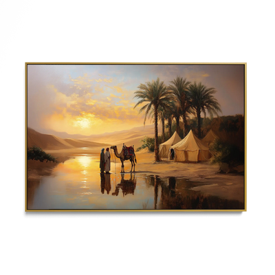 Oasis Reflections at Dawn #UA-H-1644
