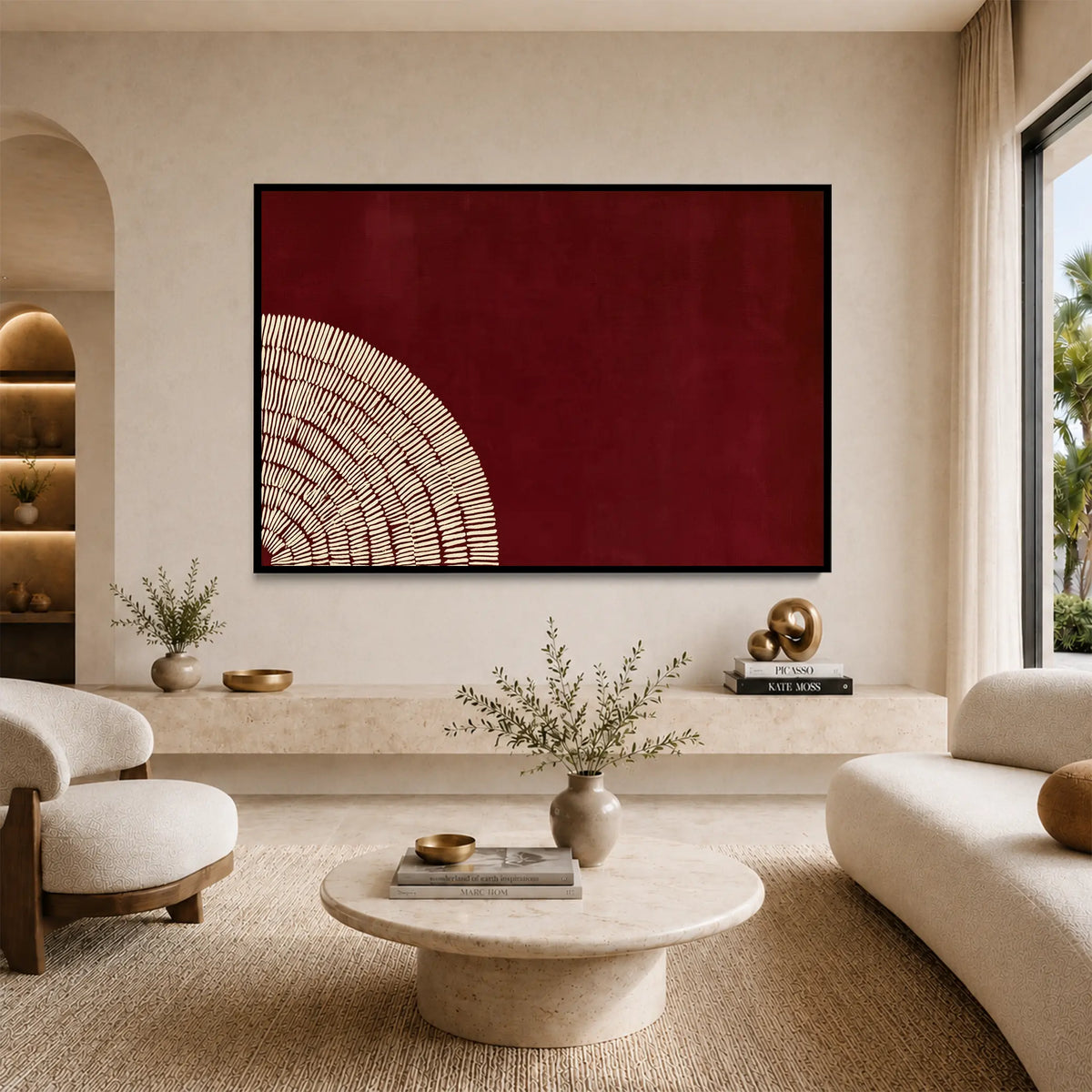 Burgundy Fan #UA-H-2283