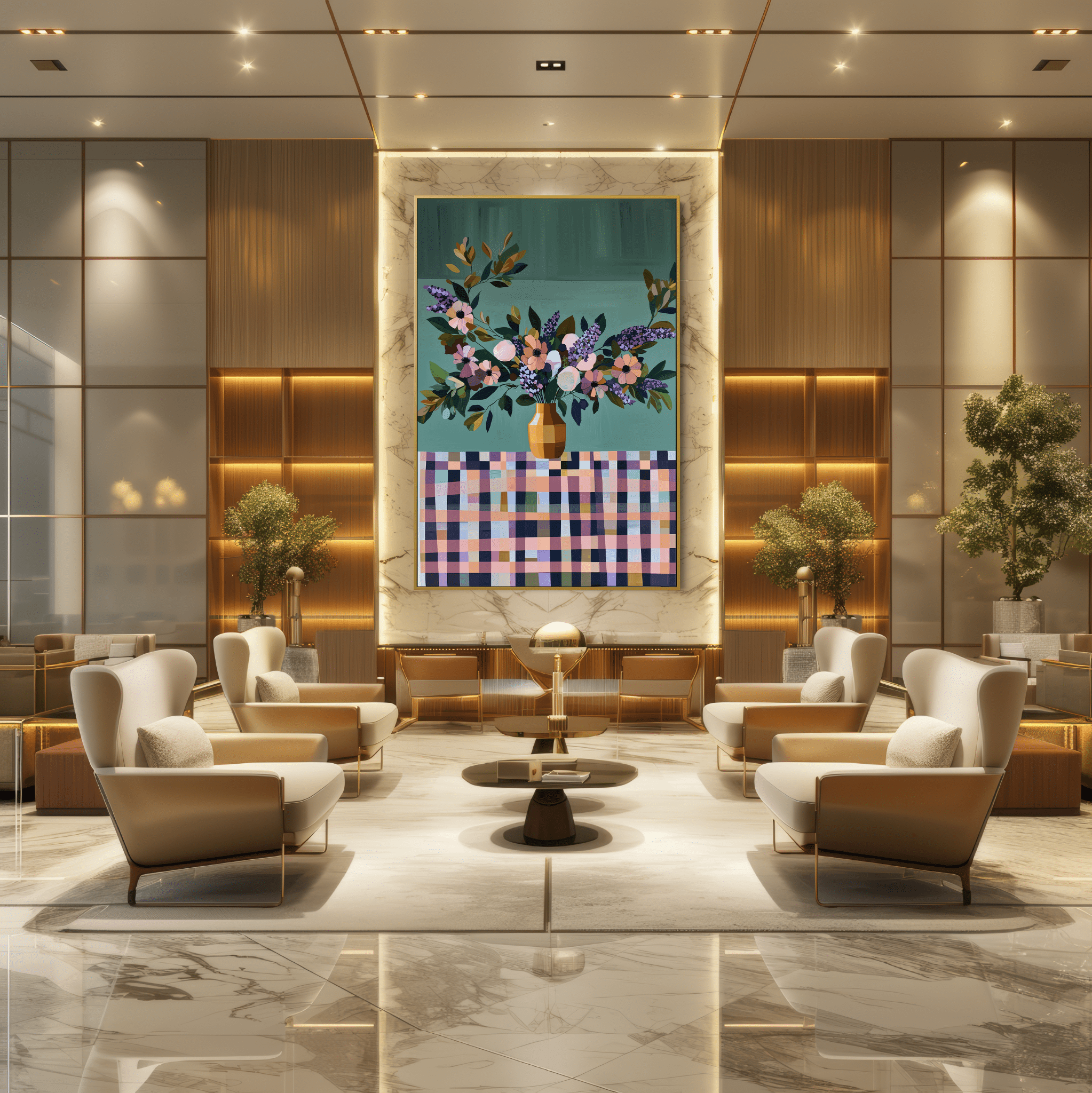 Bloom Over Check UA - 954 - Unique Aesthetics